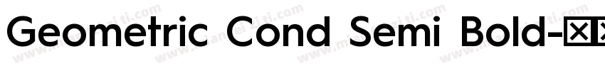 Geometric Cond Semi Bold字体转换